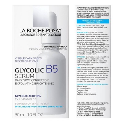 La Roche Posay Dark Spot Corrector, Glycolic B5 Face Serum &#38; Anti Aging Serum for Sensitive Skin - 1oz