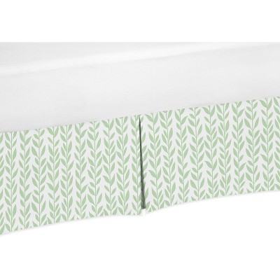 Sweet Jojo Designs Girl Baby Crib Bed Skirt Sunflower Green And White ...