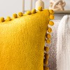 PAVILIA Set of 2 Pom Pom Throw Pillow Covers, Decorative Pompom Fringe Square Cushion Cases for Couch Sofa Bed - 3 of 4