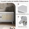 Whisen Boho Entryway Storage Bench, Wooden Shoe Bench, Cushioned Bench with Double Doors - 4 of 4