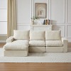 KWPZQEB 99'' Modular Sectional Sofa Couches, L-Shape Couch with 3 Pillows, 3-Seat Sofa with Chaise, Comfy Sectional Couches for Living Room - 3 of 4