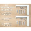 Mount-It! Projector Screen Wall Hanging Mount L-Brackets For Home Projection & Movie Screens | 6 in. Adjustable Mounting Hooks | 66 Lbs. Capacity Each - 4 of 4