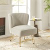 Upholstery Velvet Side Chair with Tufted Back Contemporary and Classic Armless Accent Chair with Metal Base | Karat Home - 2 of 4