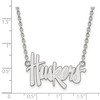 Black Bow Jewelry 10k White Gold Nebraska Cornhuskers NCAA Necklace 18 Inch - 2 of 4
