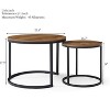 NicBex Modern Round Nesting Coffee Table Set of 2 with Metal Frame for Living Room and Bedroom - 2 of 4
