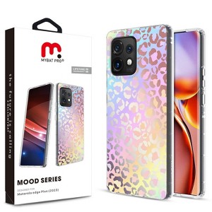 MyBat Pro Mood Series Case for Motorola edge Plus (2023) - Black Hearts Holographic Leopard - 1 of 4