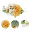Unique Bargains Women's Simulated Flowers Side Comb 1 Pc - 3 of 4