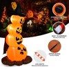 Tangkula 7 FT Halloween Inflatable Pumpkin Combo Blow up Pumpkins w/ Witch's Hat with Build-in LED Lights & Blower - 3 of 4