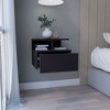 Lycvki Wall Mounted Nightstand with Single Drawer and 2-Tier Shelf - 4 of 4