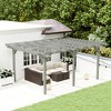 Outsunny Wooden Pergola Grape Trellis, Outdoor Gazebo for Garden, Patio, Backyard, Deck, Gray - 3 of 4