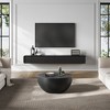 POVISON 79" Black Floating TV Stand, Modern Wall-Mounted Entertainment Center with 3 Drawers, Black TV Console, Media Console, Perfect for 75-inch TVs - 3 of 4