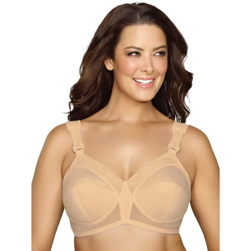 Collections Etc Exquisite Form Fully Coverage Wireless Support Bra with Adjustable Straps, Back Hook Closure, and Moveable Pads to Ease, 3 of 4