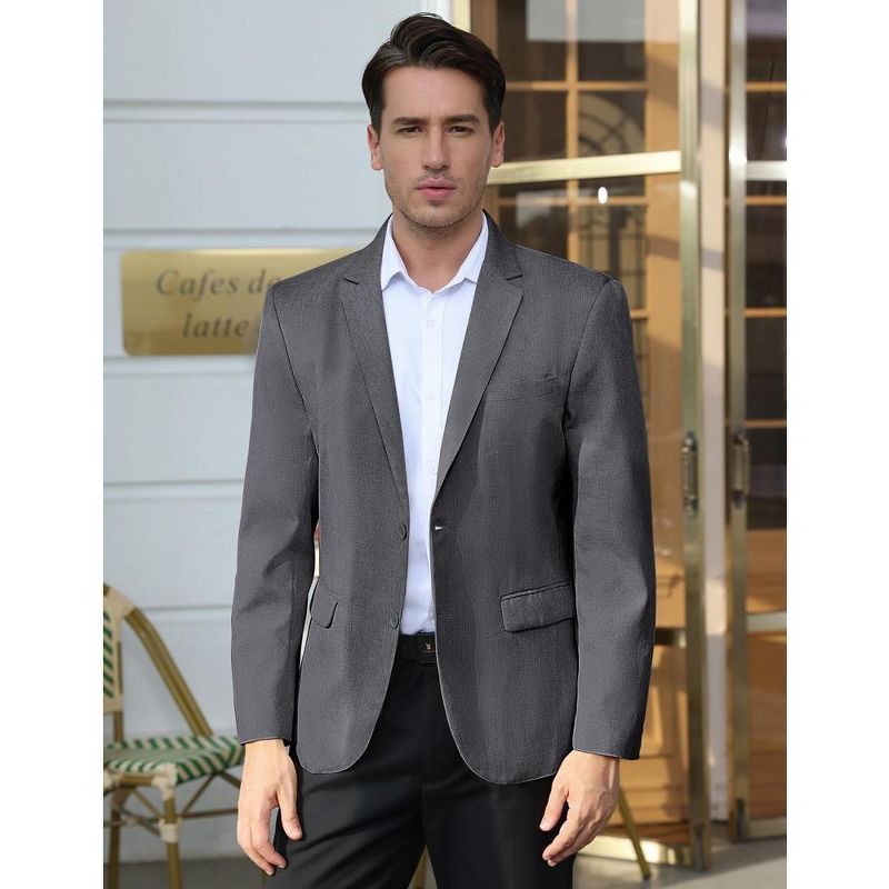 Men Sport Coats Big and Tall Blazers for Men Business Casual Suit Jacket Regular Fit Fashion Lightweight, 3 of 7