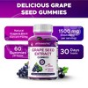 Grape Seed Extract Gummies – 1500 mg Equivalent per Serving - 60 Gummies – Natural Grape & Black Currant Flavor - 4 of 4