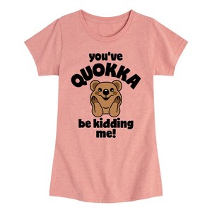 Girls' - Instant Message - Youve Quokka Be Kidding Me Fitted Short Sleeve Graphic T-Shirt - 1 of 4