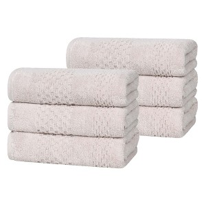 Zero Twist Waffle Textured Cotton Medium Weight Towel Set by Blue Nile Mills - 1 of 4