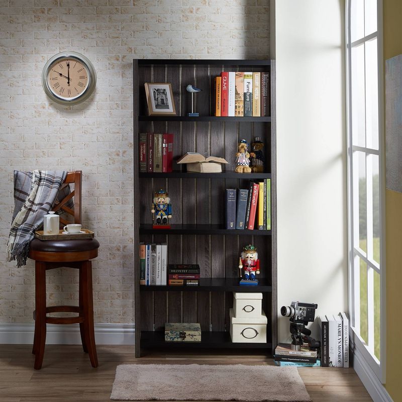 72&#34; Kehoe Transitional Bookcase Dark Gray/Black - HOMES: Inside + Out, 5 of 6