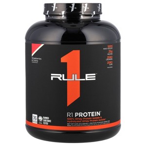 Rule One Proteins R1 Protein Powder Drink Mix, Strawberries & Creme, 5.03 lbs (2.28 kg) - 1 of 2