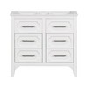 NicBex 34.4" Bathroom Storage Cabinet without Sink, Bathroom Vanity, 4 Spacious Drawers for Bathroom, White - 3 of 4