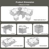 Sapphtopaz 6-Piece Hand-Woven PE Rattan Outdoor Sofa Set, Adjustable 3-Seater Patio Sofa with Storage Box & Glass Table,Outdoor Modular Sectional Sofa - 4 of 4