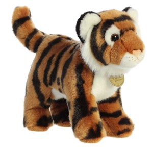 Aurora Medium Bengal Tiger Miyoni Realistic Stuffed Animal Brown 10" - 1 of 4