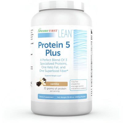 Greens First Lean Protein 5 Plus Whey Protein Powder with Collagen Protein - Vanilla - 35.98oz