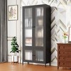 NicBex 5 Shelves File Cabinet with 4 Glass Doors,Office Cabinet with Tier-Shelving Design,Modern Storage Cabinet,Filing Cabinet for Home Office - 4 of 4