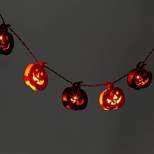 10ct LED Wood Pumpkin Halloween String Lights - Hyde & EEK! Boutique™
