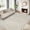 Rugs for Living Room Washable Modern Stripe Carpet Non Slip Soft Rubber Backed Rug,Low Pile Area Rug for Bedroom Office DiningRoom - 4 of 4