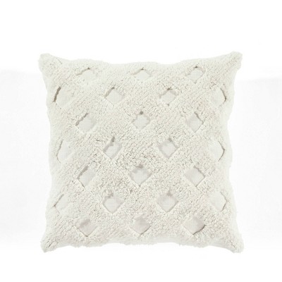 20x20 Oversize Emma Square Throw Pillow Cover White - Lush Décor