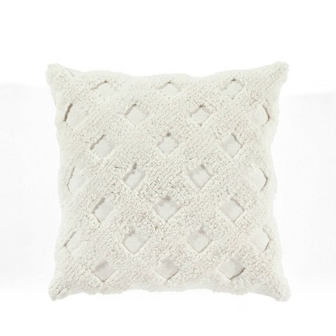 20x20 Oversize Emma Square Throw Pillow Cover White - Lush Décor