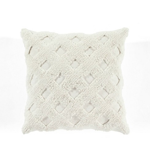 Tufted Trellis Decorative Square Throw Pillow, 20 x 20