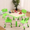 COZONY 5-Piece Kids Table and Chairs Set, Height Adjustable Toddler Activity Table with 4 Chairs , Arts & Crafts Playroom Table for Home - 4 of 4