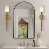 CityFurn 1-Light Modern Gold Wall Sconce with Alabaster Shade (Set of 2) - 2 of 4