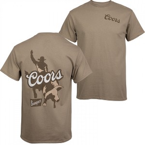 Mens Coors Banquet Rodeo Bull Rider Front and Back Print T-Shirt - 1 of 4