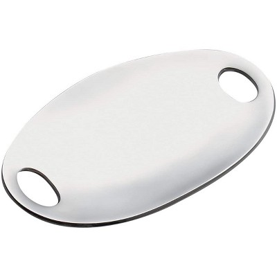 Nambe Pebble Alloy Metal Handled Serving Tray, Silver