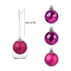 Unique Bargains Acrylic DIY Craft Party Christmas Tree Ornament Hanging Balls 1.57" 24 Pcs - 2 of 4