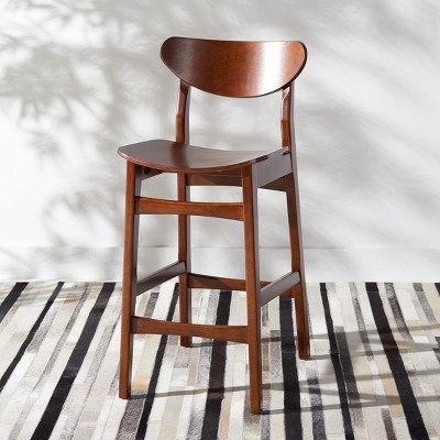 Thaxton Walnut Mid-Century Modern Counter Stool