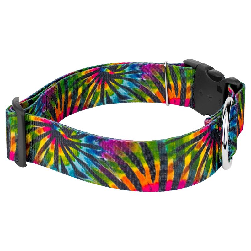 Country Brook Petz 1 1/2 Inch Deluxe Tie Dye Stripes Dog Collar, 4 of 6