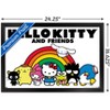 Trends International Hello Kitty and Friends: 21 Core - Group Rainbow Framed Wall Poster Prints - 3 of 4