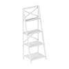 Hastings Home Ladder Bookcase X Back Frame, White - image 2 of 4