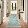 Washable Hallway Rug, Modern Insect Floral Print Farmhouse Mat, Non-Slip Stain-Resistant, Foldable Indoor Rug for Kitchen, Laundry Room - 3 of 4