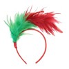 Unique Bargains Women's Christmas Feathers Headband Red Green 1 Pc - 3 of 4