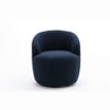 Kumasinova Teddy/Velvet Swivel Accent Chair,Armchair Barrel Chair with Black Powder Coating Metal Ring,Living Room Chair for Bedroom,Office,Nursery - 2 of 4