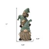 HomeRoots Set of Two 11" Blue and Green Polyresin Christmas Figurine Tabletop Sculpture - 3 of 4