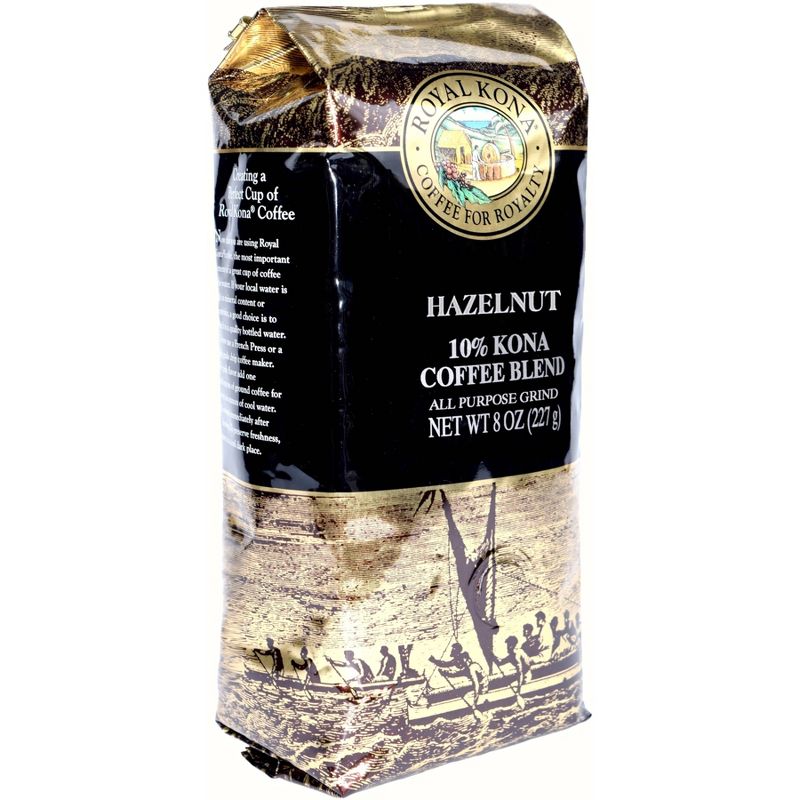 Royal Kona Hazelnut Medium Roast Ground Coffee - 8oz, 1 of 5