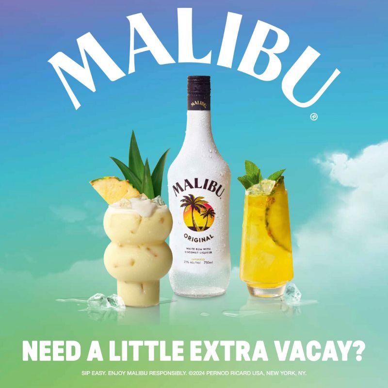 Malibu Coconut Caribbean Rum - 750ml Bottle, 6 of 9