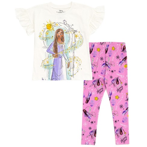 Disney Wish Asha Star Toddler Girls T-Shirt and Leggings Outfit Set Toddler  to Little Kid 