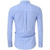 Men's Long-Sleeve Plaid Button Shirt Roll-Up Cuffs Contrast Collar Lightweight Breathable Shirt - 4 of 4