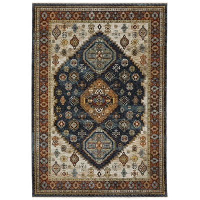 Oriental Weavers Aberdeen 005W1 Blue/ Multi Indoor Area Rug - 5'3" x 7'6"